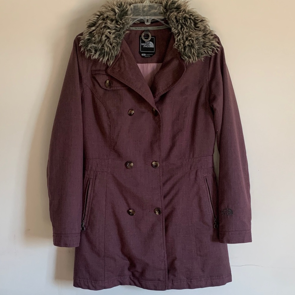 The North Face Women's Plum Trench Coat with Faux-Fur Collar - Picture 10 of 11